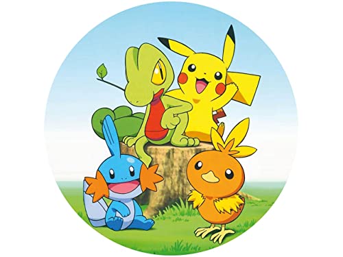 Tortenaufleger Pokemon 2, rund 20cm Fondantpapier PREMIUM von Pati-Versand