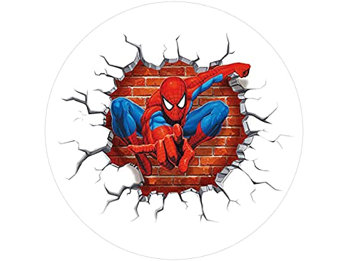 Tortenaufleger Spiderman rund 20cm Fondantpapier PREMIUM von Pati-Versand