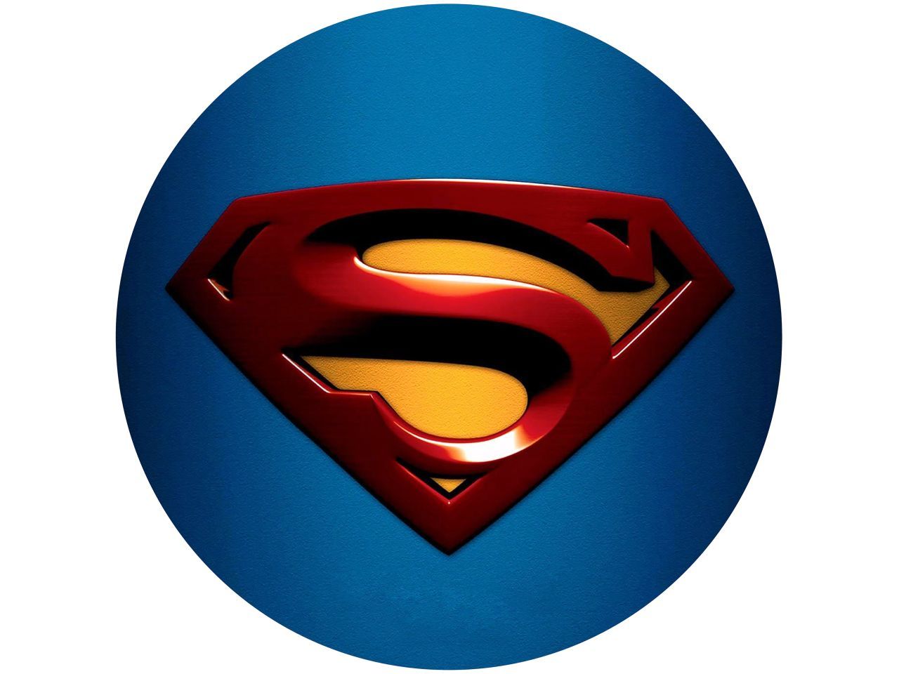 Tortenaufleger Superman Logo 2, rund 20cm von Pati-Versand