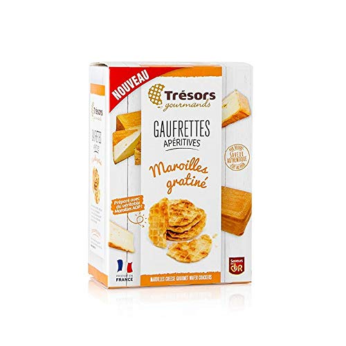 Barsnack Trésors - Gaufrettes, franz. Mini-Waffeln mit Maroilles Käse, 60g von Patisserie des Flandres