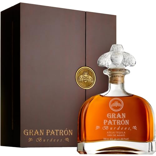 Gran PATRÓN Burdeos Ultra-Premium-Tequila aus 100 % besten blauen Weber-Agaven, in Mexiko in kleinen Chargen handdestilliert, 40% Vol., 70 cl/700 ml von Patron