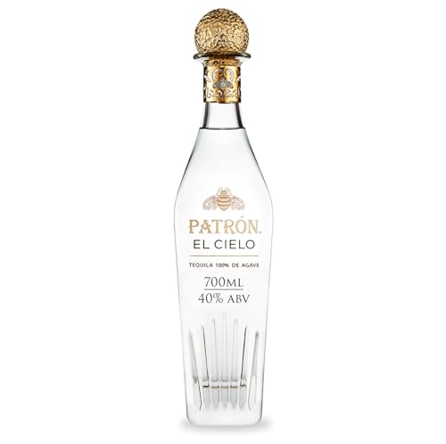 PATRON EL CIELO Premium Silver Tequila, 40% Vol., 70cL / 700mL, Alkohol aus 100% Weber Blue Agave, wird in kleinen Chargen in Mexiko handgefertigt von Patron