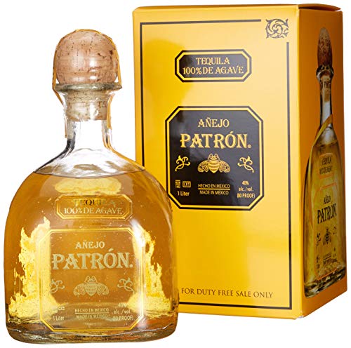 Patrón Patrón Tequila Añejo 40%, Volume 1 l in Geschenkbox von Patron