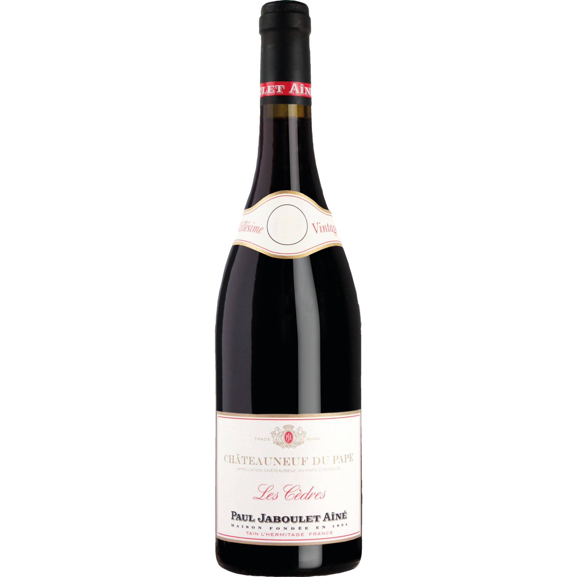 Jaboulet Les Cèdres, Châteauneuf-du-Pape AOP, Rhône, 2022, Rotwein von Paul Jaboulet Ainé, 26600 La Roche de Glun, France