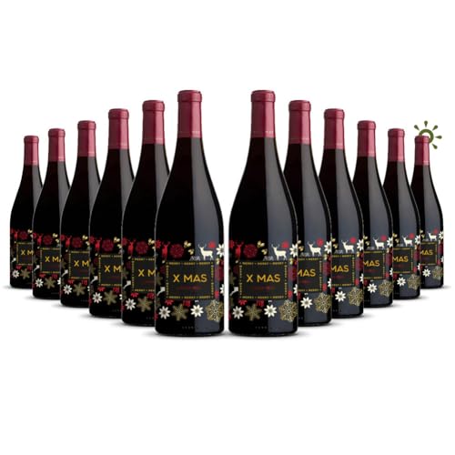 Le X-Mas Rouge par Paul Mas IGP - trockener Rotwein aus Südfrankreich - spezielles Weihnachtscuvée im festlichen Design | Jean Jartin Sparpaket (12 x 0,75 l) von Paul Mas