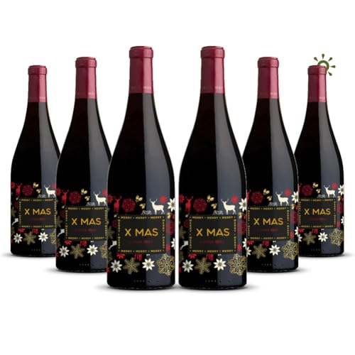 Le X-Mas Rouge par Paul Mas IGP - trockener Rotwein aus Südfrankreich - spezielles Weihnachtscuvée im festlichen Design | Jean Jartin Sparpaket (6 x 0,75 l) von Paul Mas