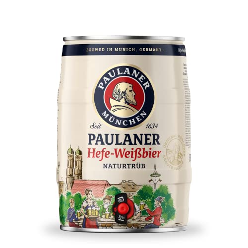 Paulaner Hefe-Weißbier Naturtrüb Partyfass•Weizenbier spritzig-mild•DOSE (1x5l) von Paulaner