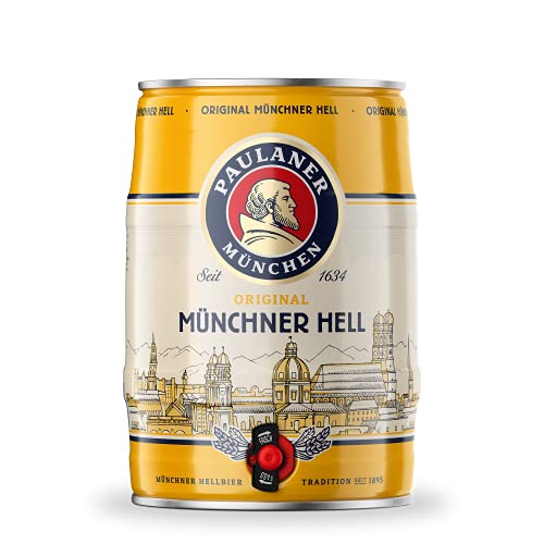 Paulaner Original Münchner Hell Partyfass•Helles Bier spritzig-mild•DOSE(1x5l) von Paulaner Brauerei