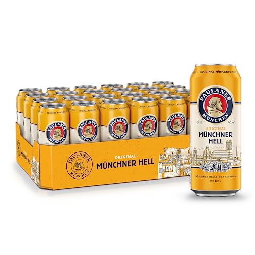 Paulaner Original Münchner Hell•Helles Bier spritzig-mild•EINWEG(24x0,5l) von Paulaner