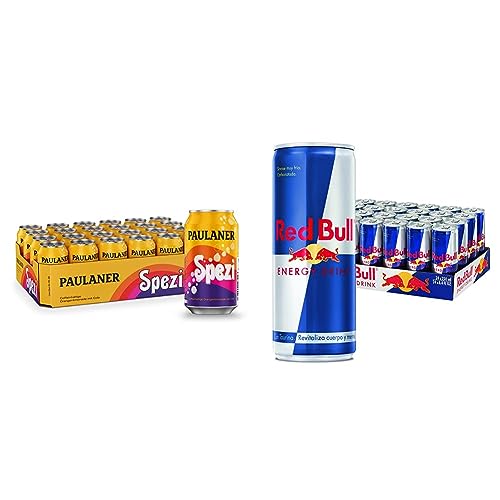 Paulaner Spezi, 24er Dosentray, EINWEG (24 x 0,33l) & Red Bull Energy Drink - 24er Palette Dosen Getränke, EINWEG (24 x 250 ml) von Paulaner