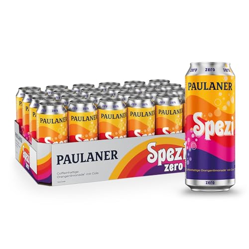 Paulaner Spezi Zero Erfrischungsgetränk mit Cola und Orange ohne ZuckerEINWEG (24x0,5l) von Paulaner