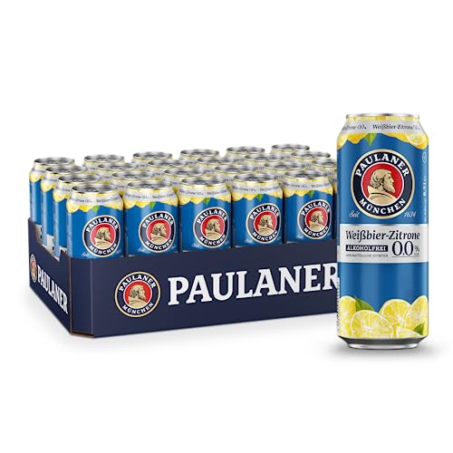 Paulaner Weißbier-Zitrone Alkoholfrei 0,0%• erfrischend-fruchtig•EINWEG(24x0,5l) von Paulaner