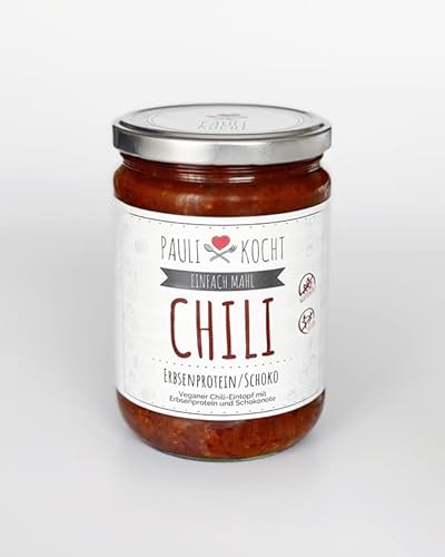 Chili Erbsenprotein/Schoko im Glas, vegan, glutenfrei, Mealprep, ready2eat, EINFACH MAHL, Paulikocht (1) von Paulikocht