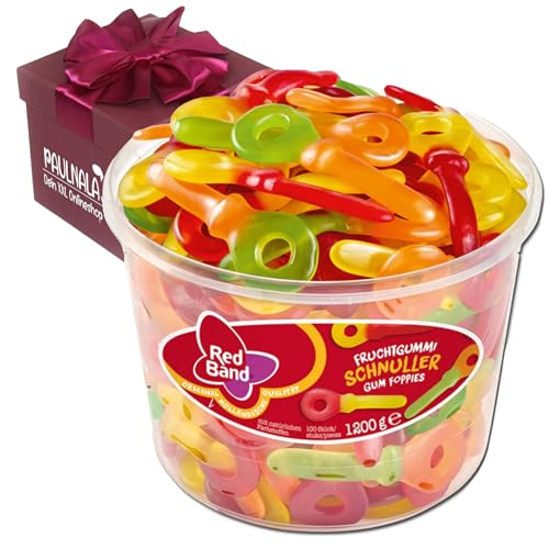 Red Band Fruchtgummi Schnuller 1,2 kg Dose inkl. Überraschungsgeschenk von Paulnala.de von Paulnala Dein XXL Onlineshop