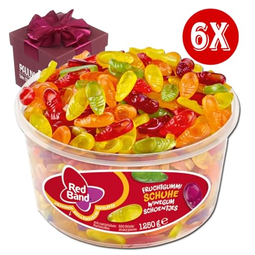 Red Band Fruchtgummi Schuhe 6x 1,25 kg Dose inkl. Überraschungsgeschenk von Paulnala.de von Paulnala Dein XXL Onlineshop