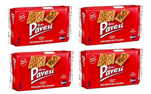 Gran Pavesi Cracker Salati - Gesalzen 250g | Pack of 4 von Pavesi