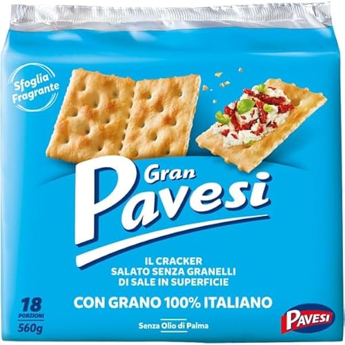 Gran Pavesi Non Salati Crackers Ungesalzen kekse gebäck 560g von Pavesi