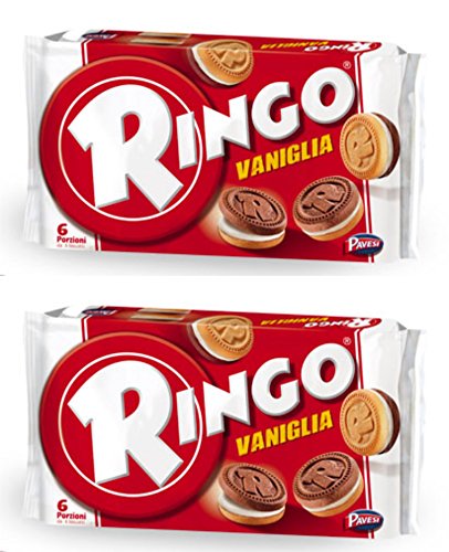 Pavesi:"Ringo" Vanilla Biscuits 6 portions with 6 Biscuits - 11.6 Oz (330g) Pack of 2 von Pavesi