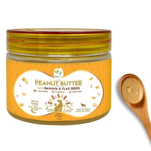 Pawfect Erdnussbutter mit Banane und Leinsamen Hundeleckerli (250 g) von Pawfect Food