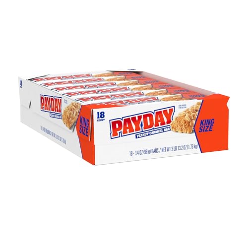 PAYDAY Peanut Caramel Bar (King Size, 3.4-Ounce Bars, Pack of 18) von Payday