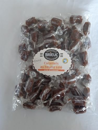 Beutel 2X500g weiche Bonbons mit Karamell und gesalzener Butter Brieuc - Traditionelle Herstellung im Kessel & lokale Zutaten - Preis fur 1Kg von Paysan Breton