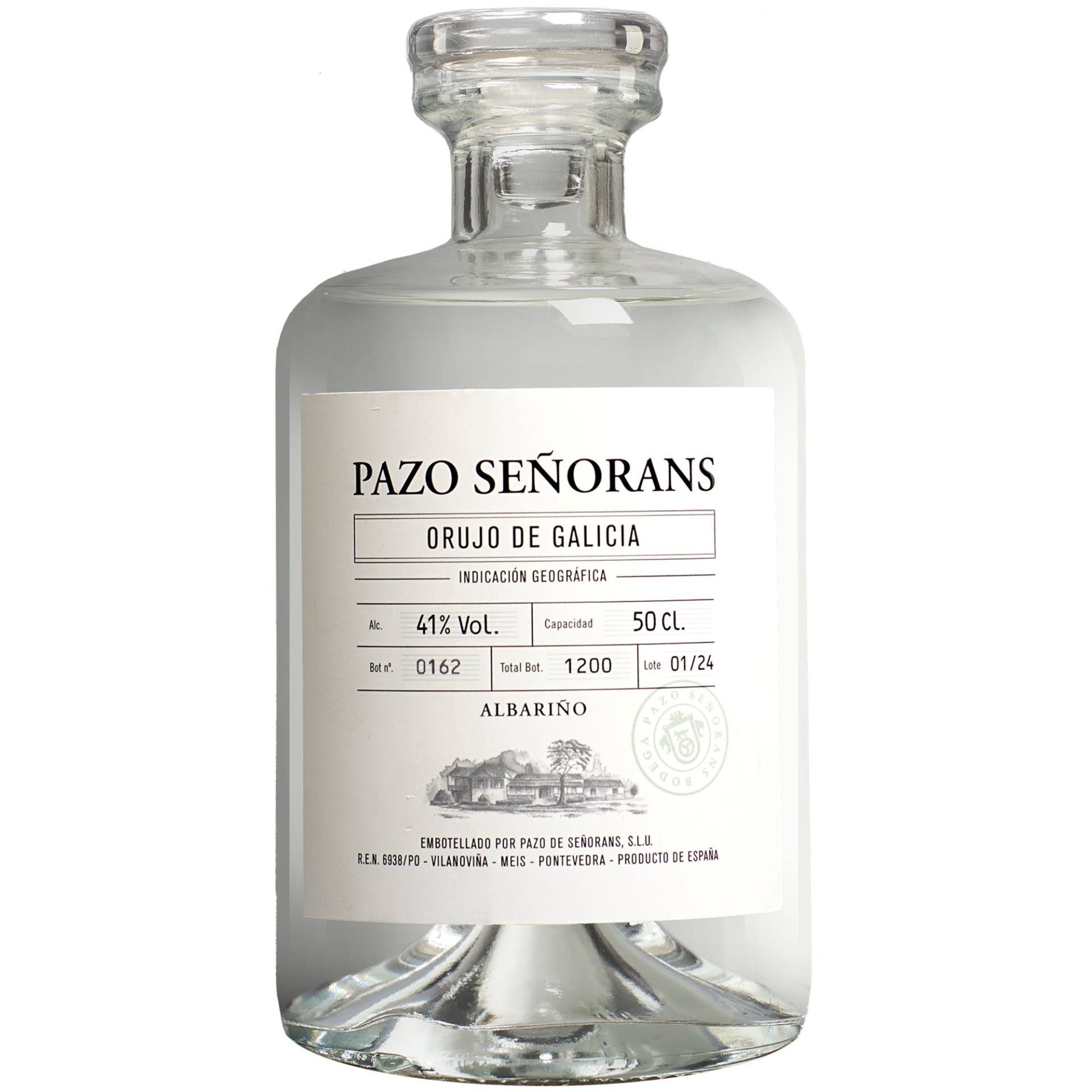 Pazo de Señorans Orujo Blanco  0.5L 41% Vol. aus Spanien von Pazo de Señoráns