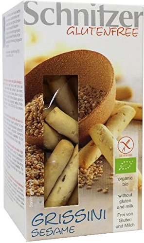 Schnitzer glutenfree Bio Grissini Sesame, 4er Pack (4 x 100 g) von Pearlie White