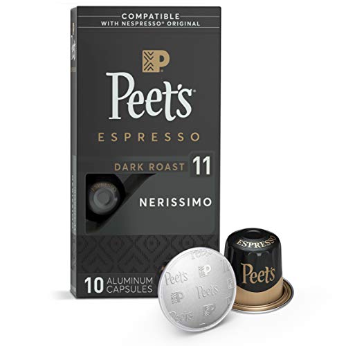 Peet's Coffee Espresso-Kapseln, Nerissimo Intensität 11, kompatibel mit Nespresso Original Brauern, Einzeltassen-Kaffeepads, 10 Stück von Peet's Coffee