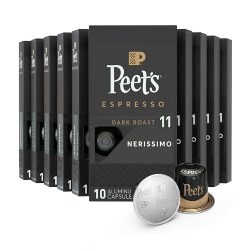 Peet's Coffee Espresso-Kapseln Nerissimo Intensity 11 (100 Stück) kompatibel mit Nespresso Original Brauern, Einzeltasse, Kaffeepads von Peet's Coffee