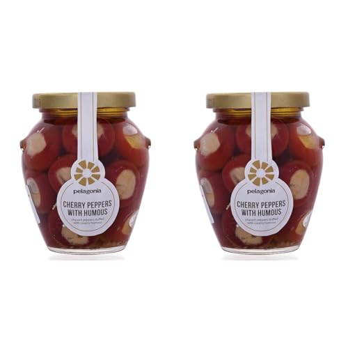 Pelagonia Kirschpaprika mit Hummus, eingelegt in Öl - 280g (Packung mit 2) von Pelagonia