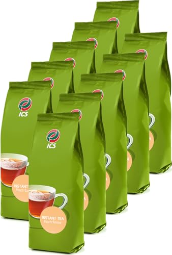 Slush Ice Pulver Tea Peach 10 x 1.000g | Pulver für Slush Eismaschinen oder Handzubereitung von Pelican Rouge