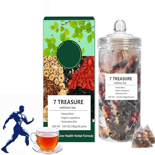 7 Treasure Wellness Tea,Ginseng 7 Treasure Tea for Women Men,Pleasant Taste (1 Box) von Pelinuar