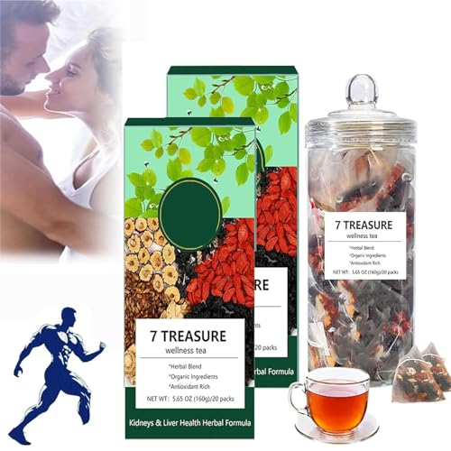 7 Treasure Wellness Tea,Ginseng 7 Treasure Tea for Women Men,Pleasant Taste (2 Box) von Pelinuar