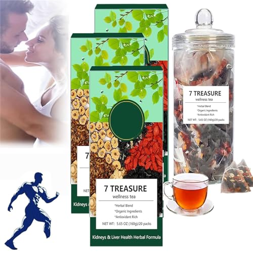 7 Treasure Wellness Tea,Ginseng 7 Treasure Tea for Women Men,Pleasant Taste (3 Box) von Pelinuar