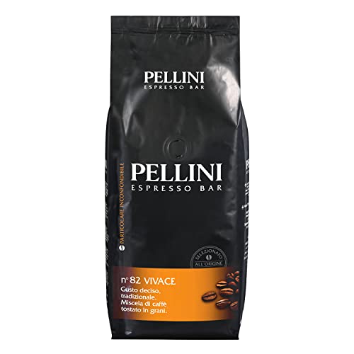 Pellini N.82 Vivace, Kaffeebohnen für Espresso 1 kg, Arabica- und Robusta-Mischung mit Kräftigem und Ausgewogenem Geschmack, Mittlere Röstung von Pellini