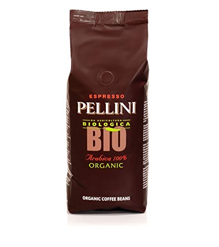 Pellini Kaffee in Chicchi per Espresso Bio, 100% Arabica-Mischung, Bio-Kaffeebohnen mit Süßlichem und Zartem Geschmack, 500g von Pellini