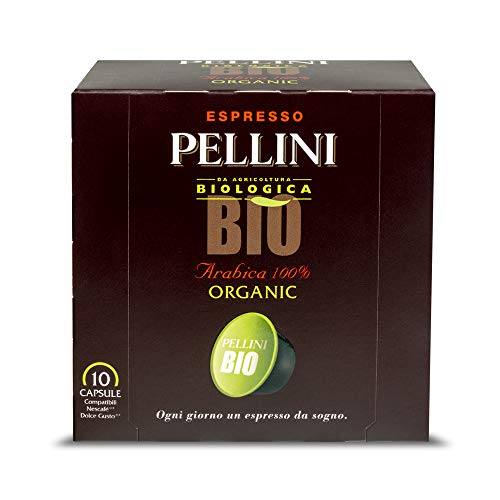 Pellini Caffè, Espresso Pellini Bio Arabica 100%, kompatibel mit Dolce Gusto, 6 Packungen zu je 10 Kapseln, Insgesamt 60 Kapseln von Pellini