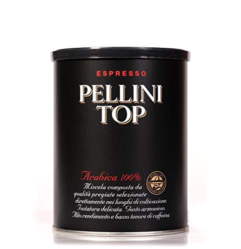 Pellini Caffè Top 100% Arabica, Gemahlen, 2er Pack (2 x 250 g) von Pellini