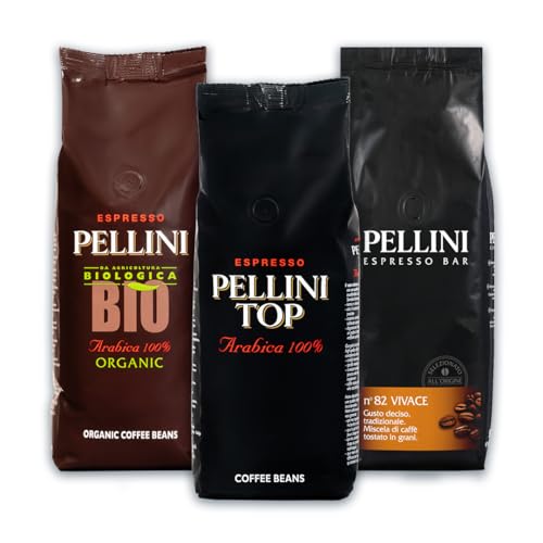 Pellini Kaffeebohnen Verkostungsset Top, Bio, Vivace, 3 Packungen à 500g (1,5 kg) von Pellini