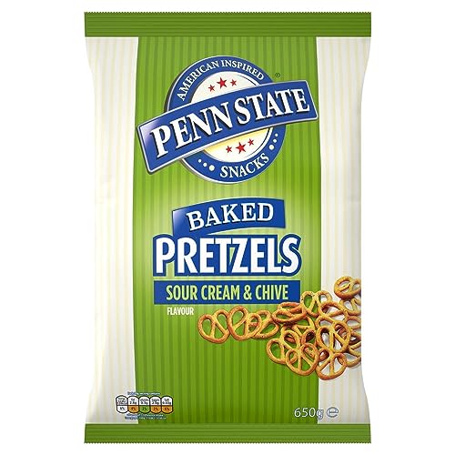 Penn State Classic American Snacks Sauer Creme & Schnittlauch gebackene Brezeln Knots 650 g von Penn State