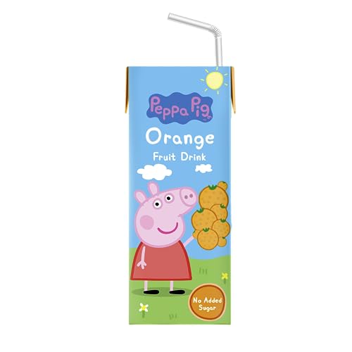 Peppa Pig Orange Fruchtsaft, leckerer Saft für Kinder, mit Strohhalm, ohne Zuckerzusatz, Dreierpack (3x200ml) von Peppa Pig