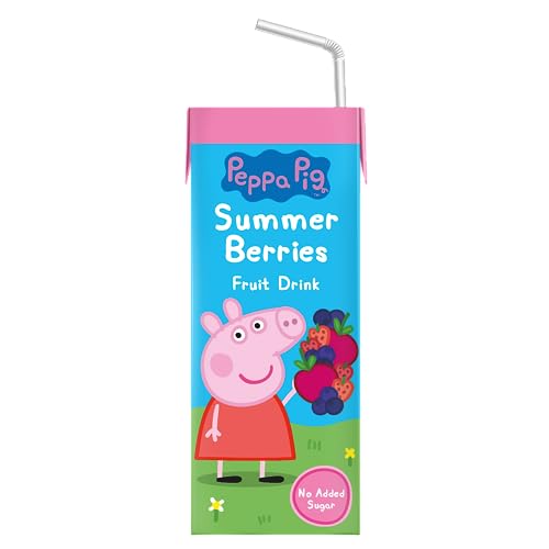 Peppa Pig Summer Berries Fruchtsaft, leckerer Saft für Kinder, mit Strohhalm, ohne Zuckerzusatz, Dreierpack (3x200ml) von Peppa Pig