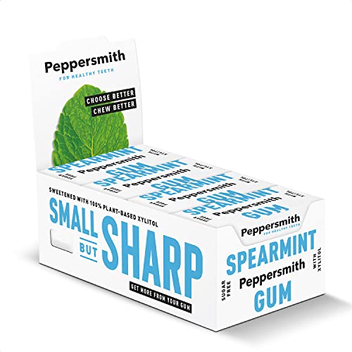 Peppersmith Chewing Gum Fine English Spearmint 10 Pellets 15 G (Pack Of 12, Total 120 Pellets) von Peppersmith