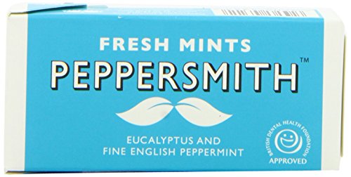 Peppersmith Eukalyptus & Pfefferminze Frische Minze mit 100% Xylitol (2 Packungen à 12 Packungen) insgesamt 24 Stück von Peppersmith