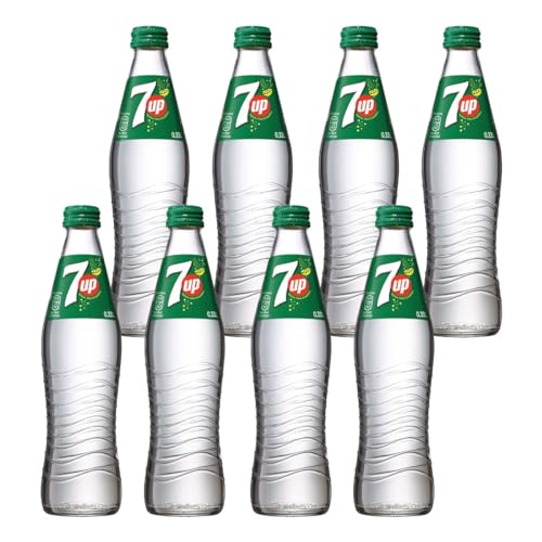 7up Zitronen Limonade 8 Glasflaschen je 0,33l, incl Mehrweg Pfand von Pepsi