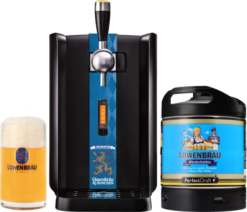 Perfect Draft Zapfanlage HD 3720/26 + 6L Fass | Fassbier, inkl 5 EUR MEHRWEG Pfand (Löwenbräu Oktoberfestbier + 1 Bierkrug 1L) von PerfectDraft