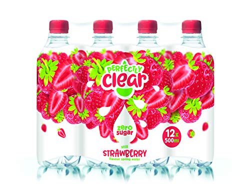 Perfectly Clear Erdbeergeschmack, Multipack – zuckerfreies Wasser mit Erdbeergeschmack – 12 x 500 ml Flaschen von Perfectly Clear