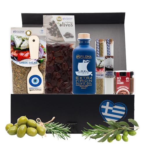 Exklusives Geschenkset aus Kreta: Hochwertiges Olivenöl, aromatische Gewürze & köstliche Olivenpasten – das perfekte Set für Liebhaber authentischer mediterraner Küche und ideal als Geschenk geeignet! von Perfekto24