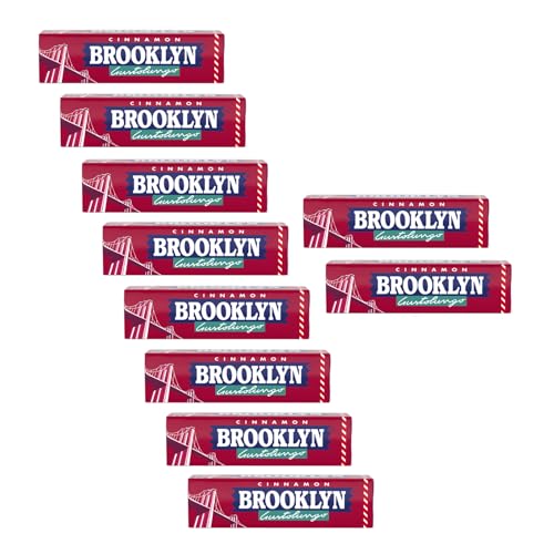 Brooklyn® | Brooklyn Gustolungo-Zimt | Kaugummi mit Zimtgeschmack in Scheiben – 10 Stange (250 g – 90 Kaugummis) von Perfetti Van Melle