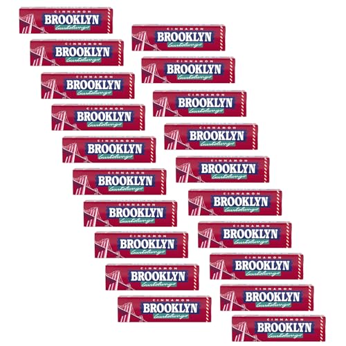 Brooklyn® | Brooklyn Gustolungo-Zimt | Kaugummi mit Zimtgeschmack in Scheiben – 20 Stange (500 g – 180 Kaugummis) von Perfetti Van Melle